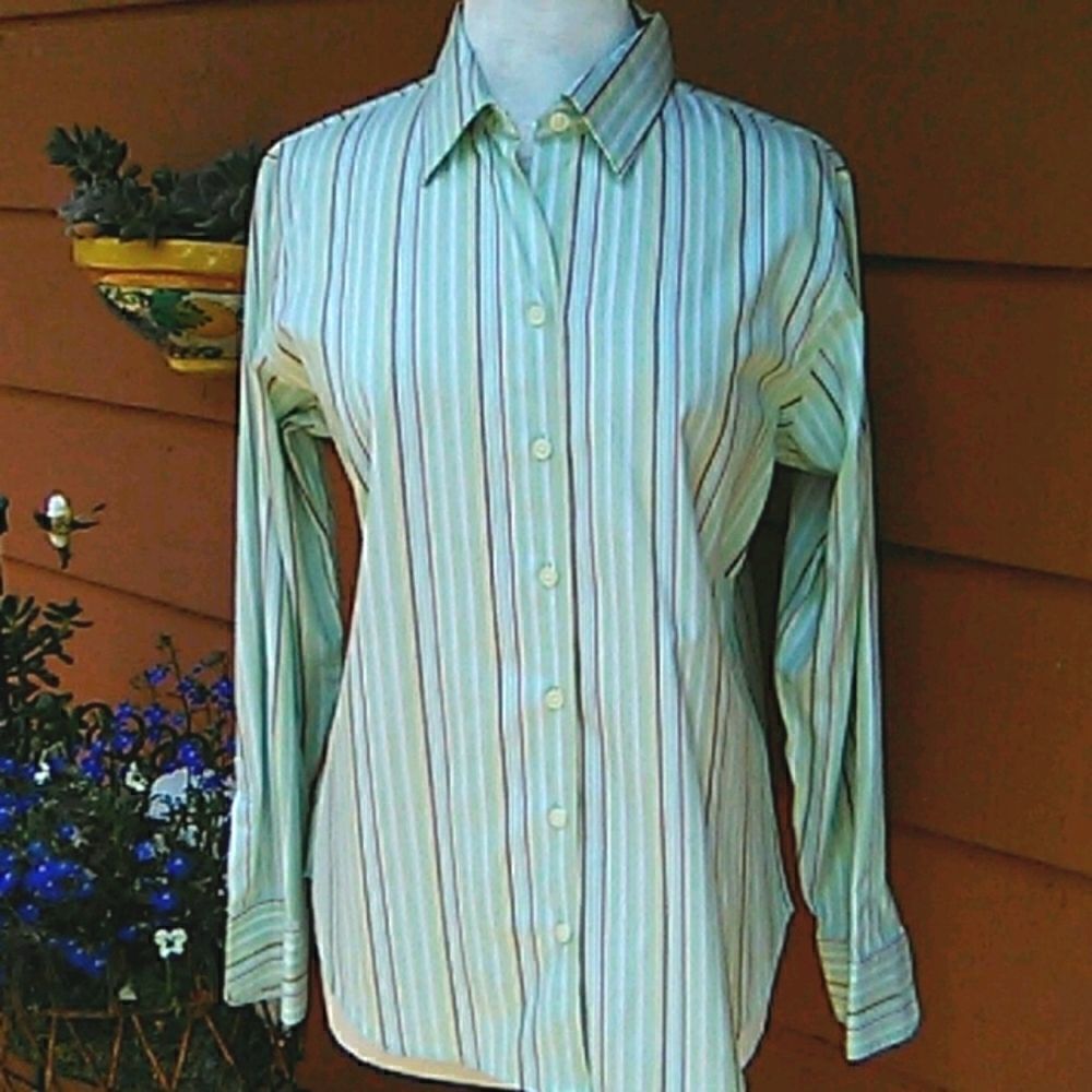 Eddie Bauer Striped Button Down Shirt